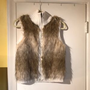 Justice Sweater Vest with faux fur